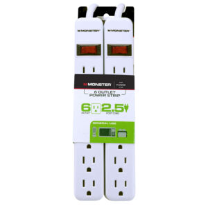 Pwr Strip 6outlet Wht