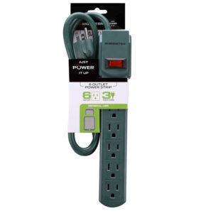 Pwr Strip 6 Outlet Grn