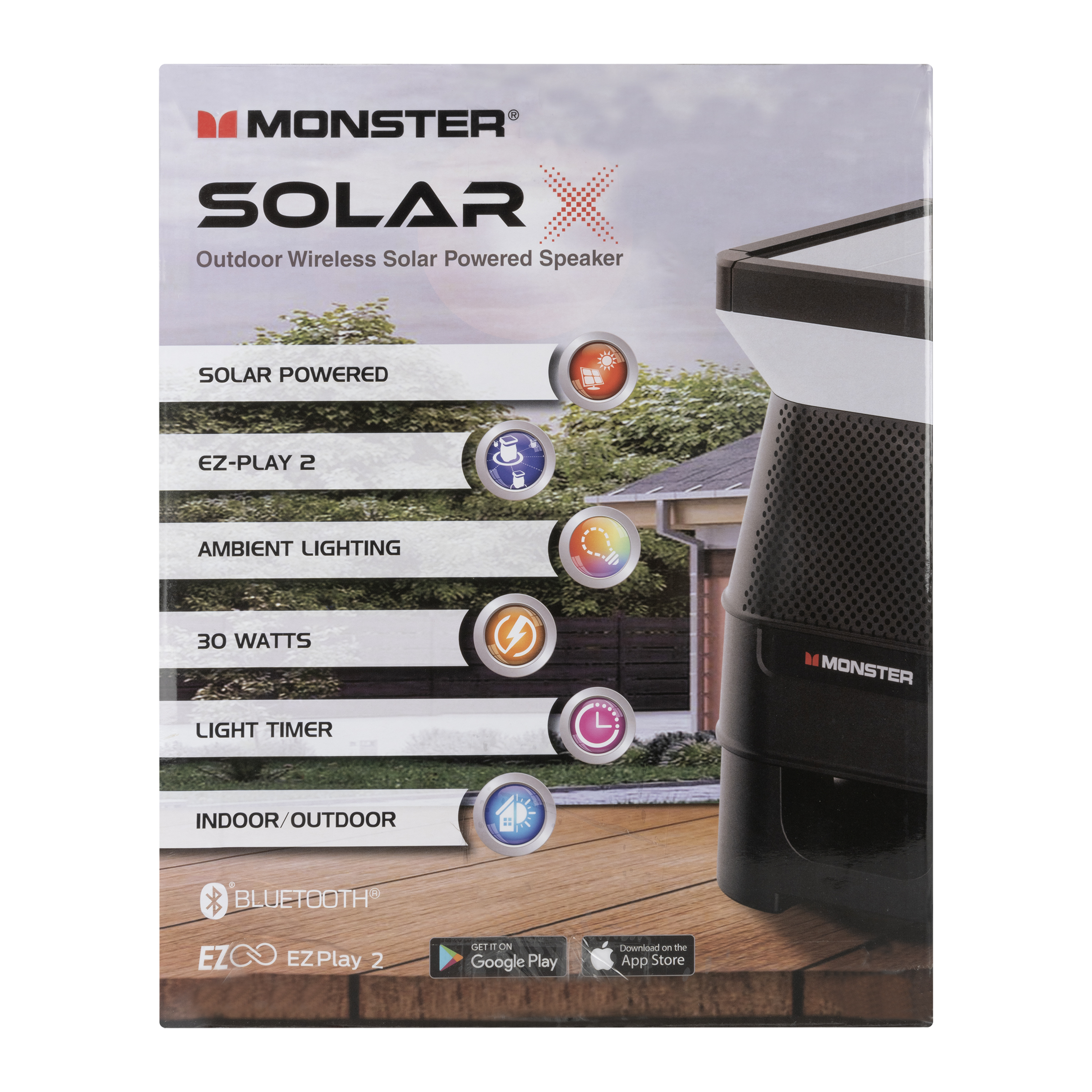 Monster Solar X Outdoor Wireless Solar Powered Speaker