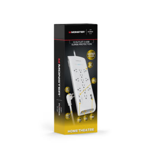 Monster Just Power It Up 6 Ft. L 12 Outlets Surge Protector W/usb White 4050 J